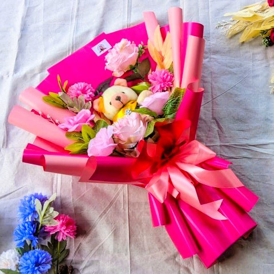 Bouquet Full Flower Doll - Gambar 2